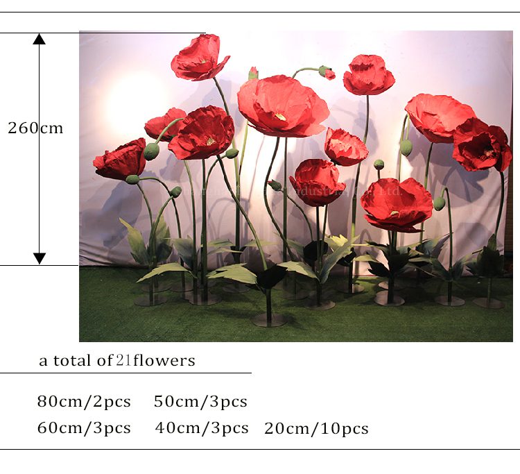 Wedding other decorative flowers and plants giant artificial poppy handmade paper flowers