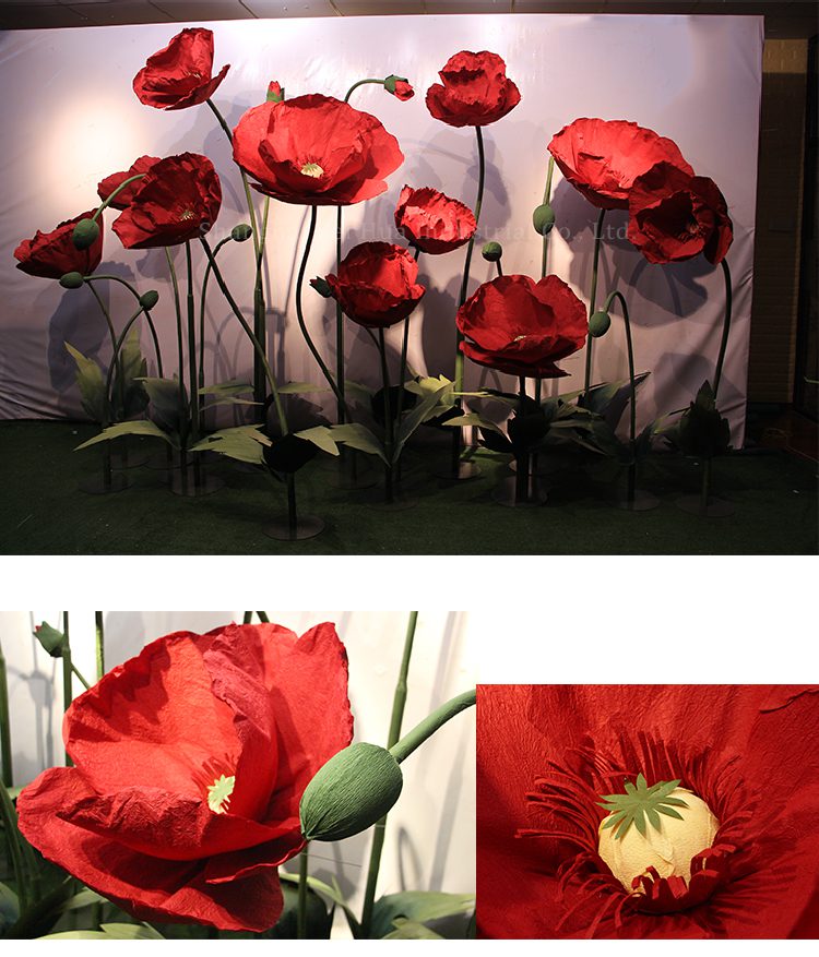 Wedding other decorative flowers and plants giant artificial poppy handmade paper flowers
